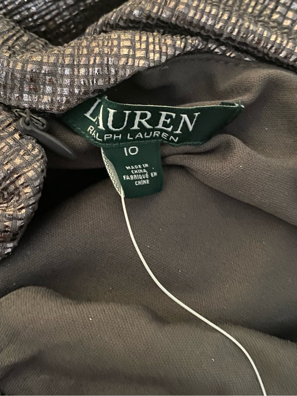 NWT Lauren Ralph Lauren Metallic Silver Maxi Dress 10 - Picture 5 of 10